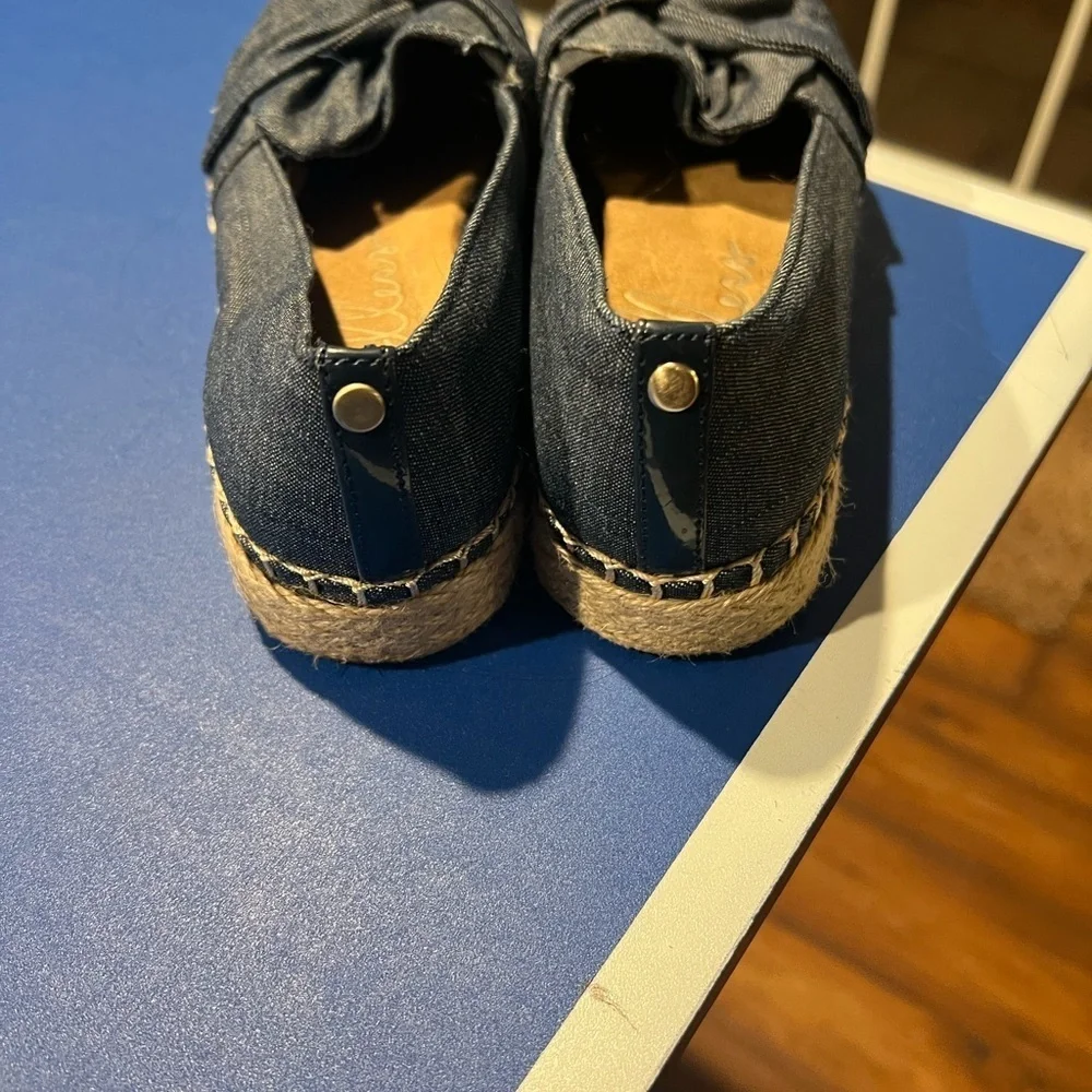Dr. Scholl's Boundless Chambray Espadilles Shoes knot design women's Size 6 M